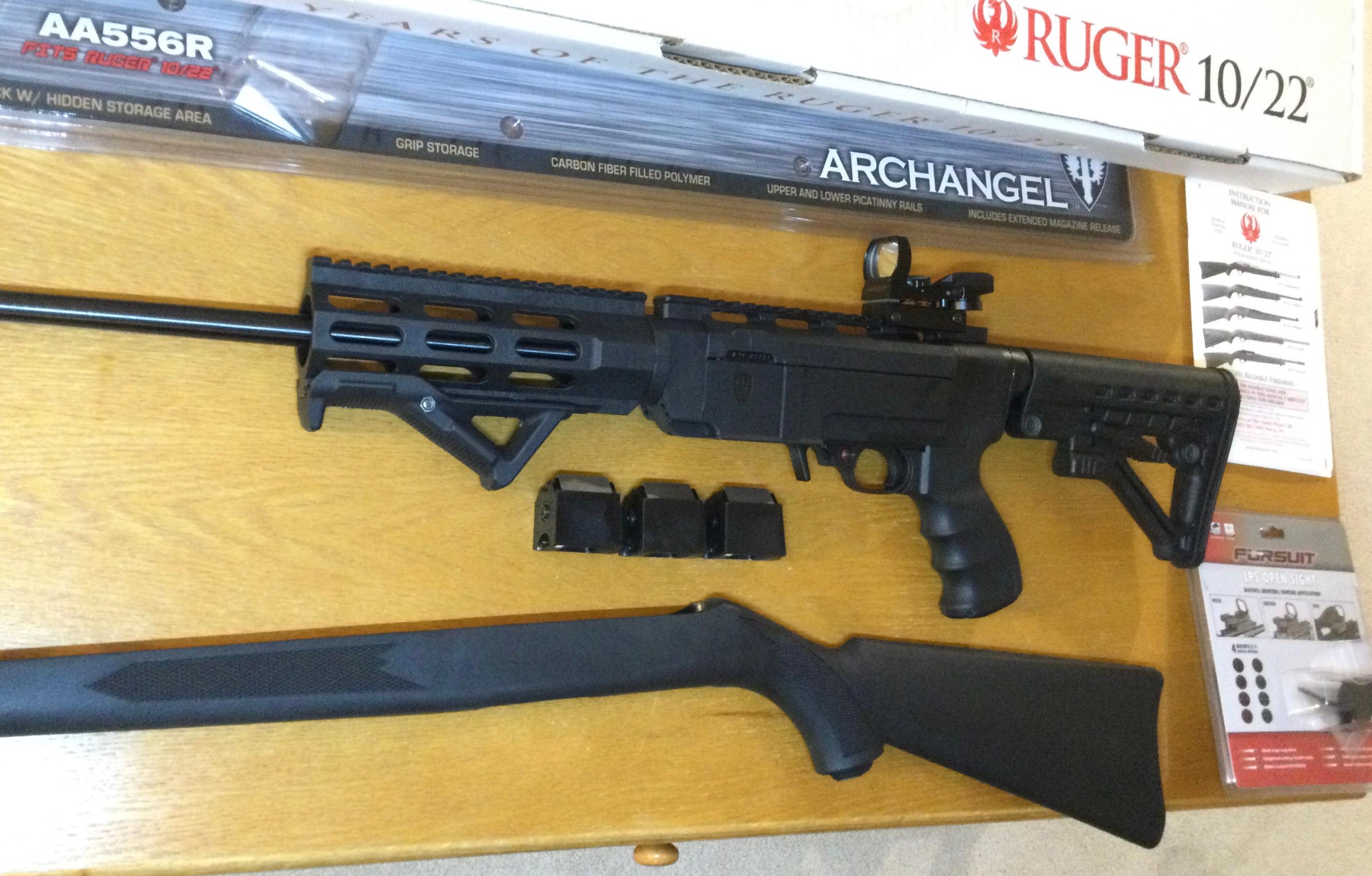 Photo of Ruger  10/22 with ProMag Archangel 556 AR-15 style stock