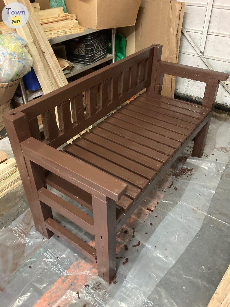 Photo of Wood Park Bench $140ea Christmas Special 