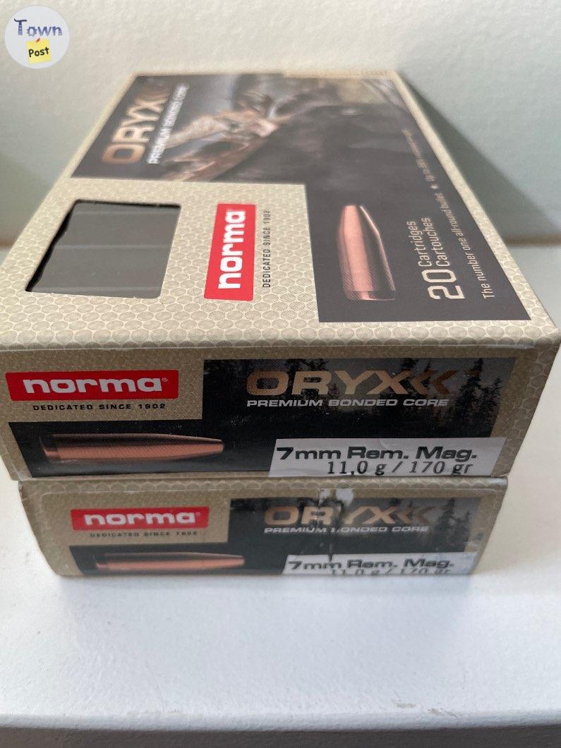 Photo of 2 Boxes, Norma Oryx 170gr Premium Bonded 7mm Rem Mag